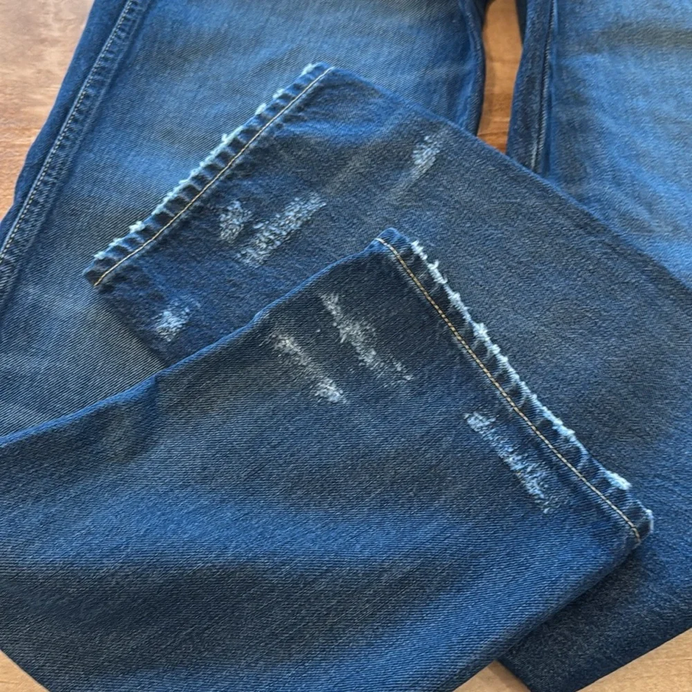 NWT Amo Layla High Rise Relaxed Hip Straight Leg Jeans 25 Anthro boho button fly